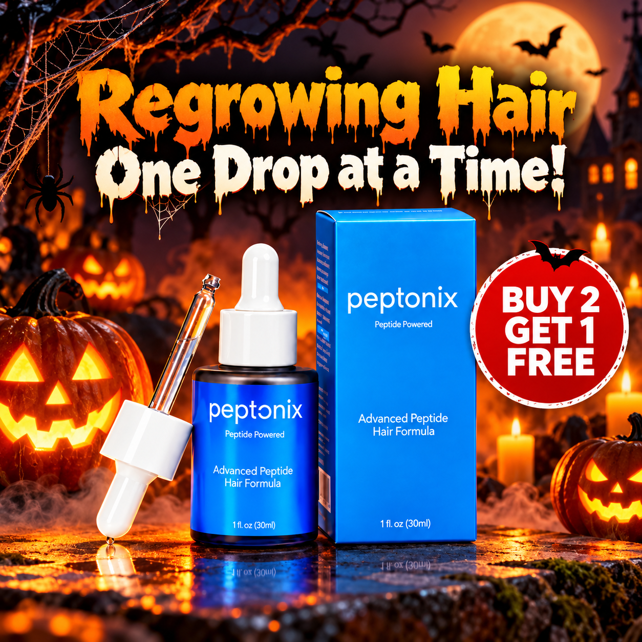 Suero para el crecimiento del cabello con péptidos de cobre