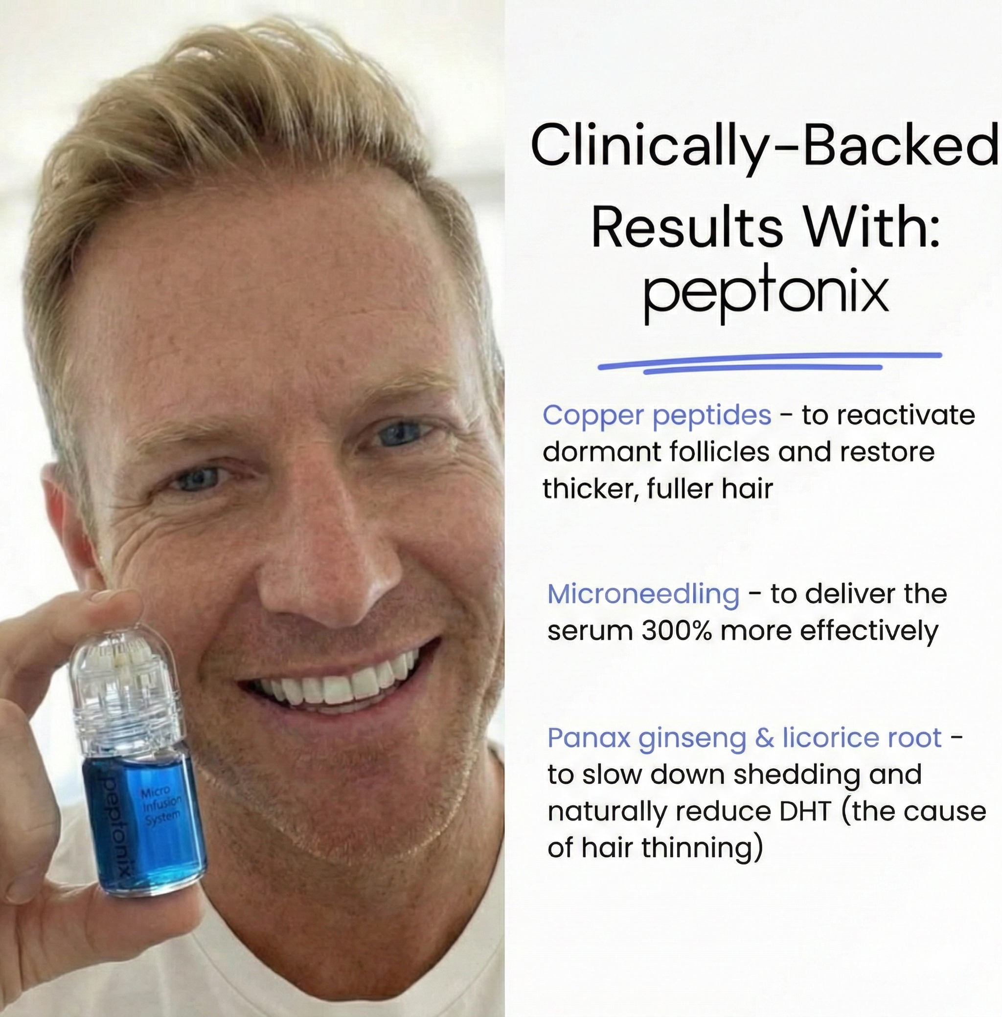 Micro-Infusion Peptide System For Hair Regrowth.